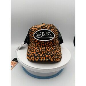 Van Dutch Trucker Cheetah Orange Hat New With Tags